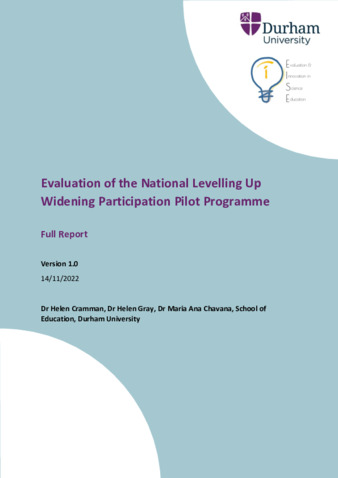 Download the full-sized PDF of Evaluation of the National Levelling Up Widening Participation Pilot Programme