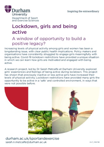 Download the full-sized PDF of Lockdown, girls and being active [other]