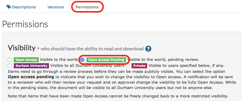 Open access pending